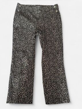Rafaella Y2K Classic Leopard Print High Rise Capris Lightweight Summer Pants